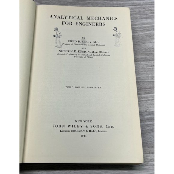 Analytical Mechanics for Engineers by Fred Seely 3rd Edition 1941 Newton Ensign - Picture 2 of 12